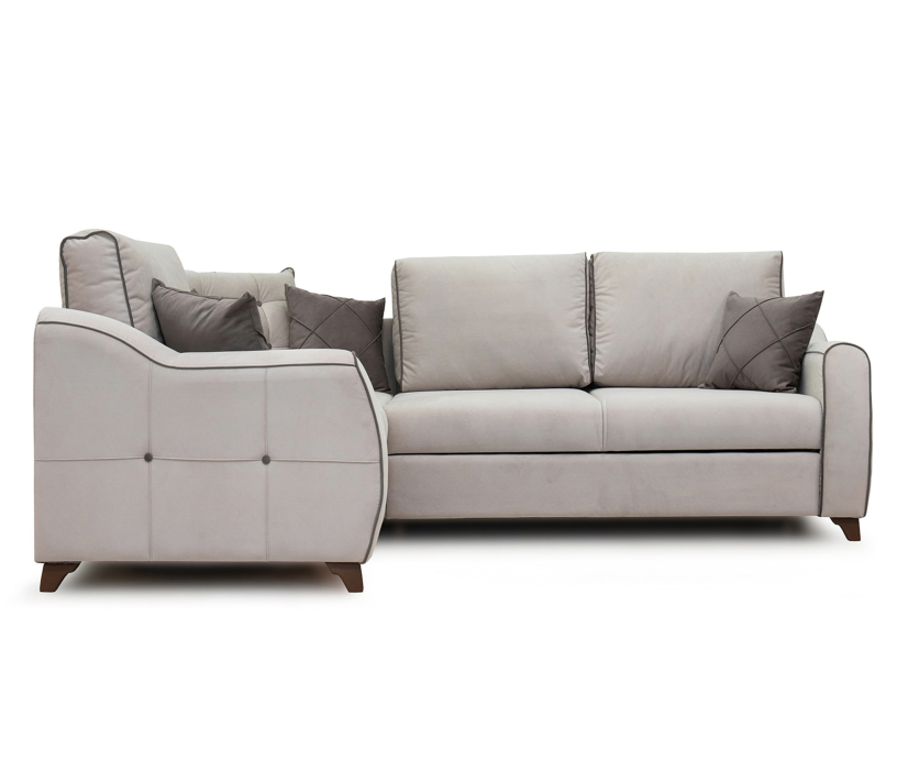 Диваны угловые в гостиную, Угловой диван Френсис, Велюр Амиго