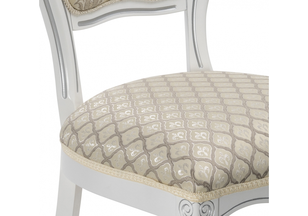 Стулья, Стул деревянный Лауро (патина серебро) без подлокотников