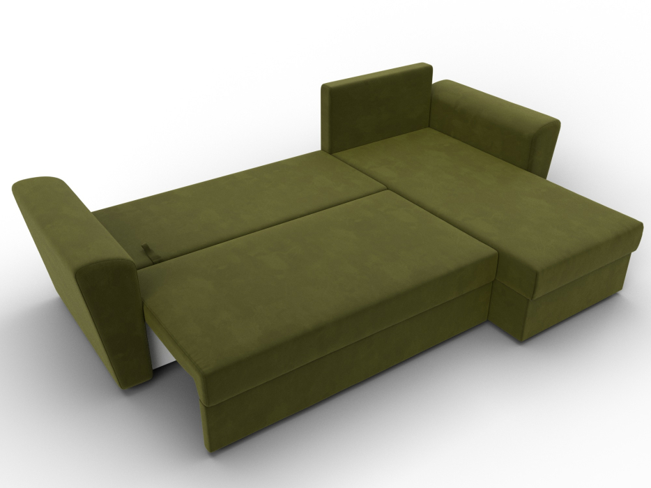 Диваны угловые в гостиную, Угловой диван Амстердам Лайт правый угол, микровельвет