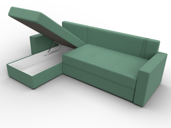 Диван угловой Верона Лайт левый угол, рогожка Амур