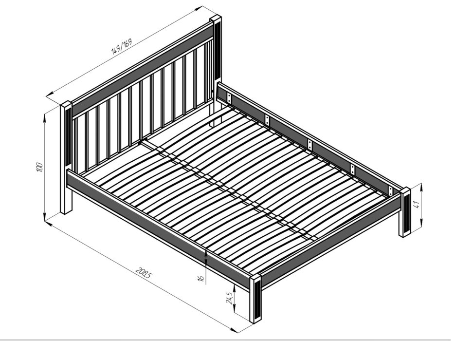 Кованые кровати, Кровать Агата 160*200
