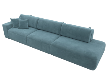 Диван прямой Лига-036 Модерн Лонг подлокотник слева, велюр