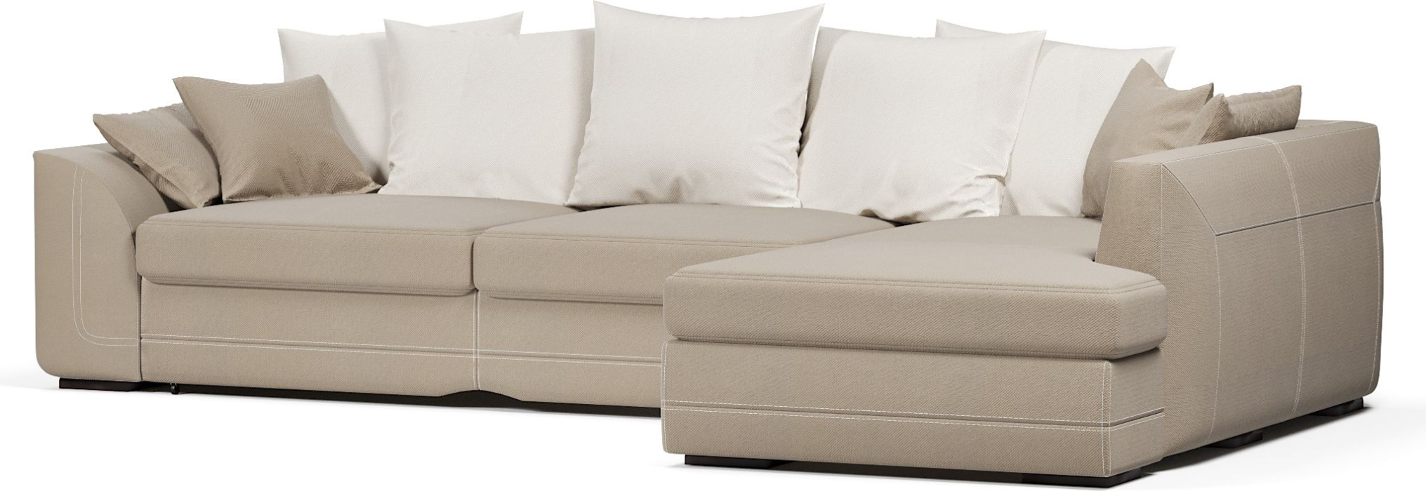 Диваны угловые в гостиную, Диван-кровать угловой Калифорния дельфин,велюр + экокожа