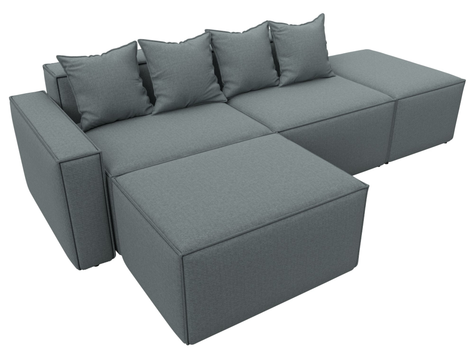 Диваны угловые в гостиную, Диван угловой модульный Лига-063 угол левый, рогожка Амур