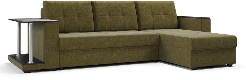 Диван-кровать угловой со столом Атланта Классик 145 , рогожка