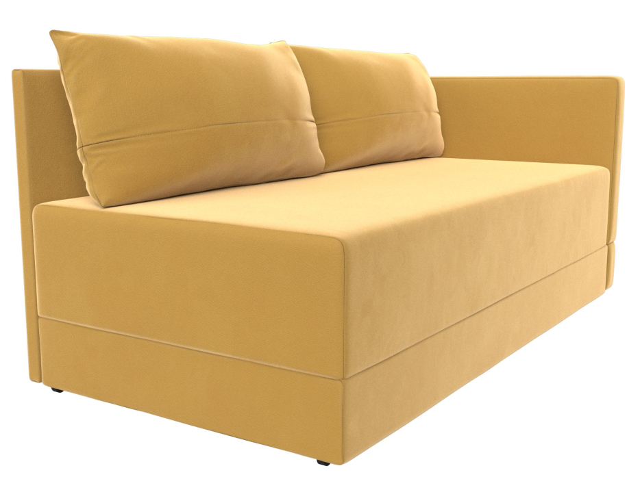 Кушетка диван, Кушетка Никас правая, микровельвет