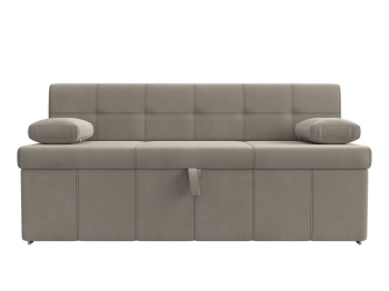 Кухонный прямой диван Лео, микровельвет