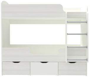 Кровать двухъярусная Малыш Двойняшка, Белый