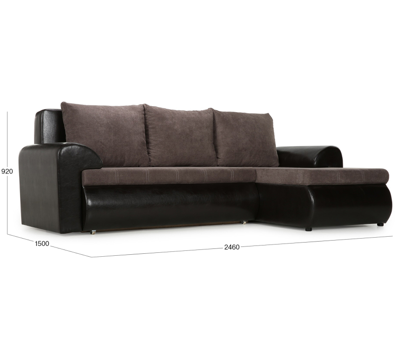 Диваны угловые в гостиную, Угловой диван Цезарь, правый