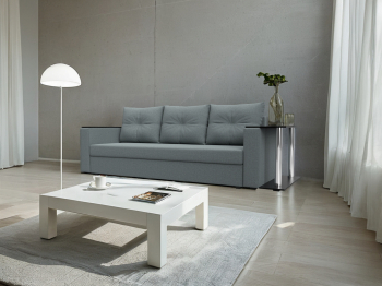 Диван прямой Атланта со столом справа, рогожка Амур