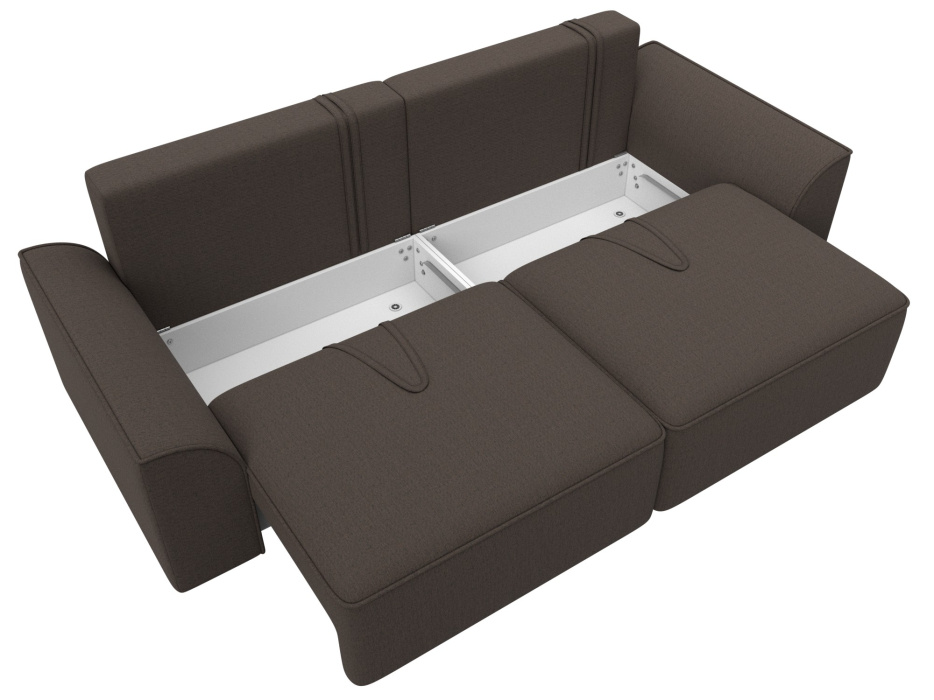 Диваны еврокнижки, Диван прямой Лига-048 НПБ, рогожка Амур