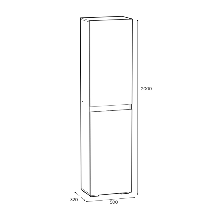 Шкафы одностворчатые, Пенал Вирола ПО-500