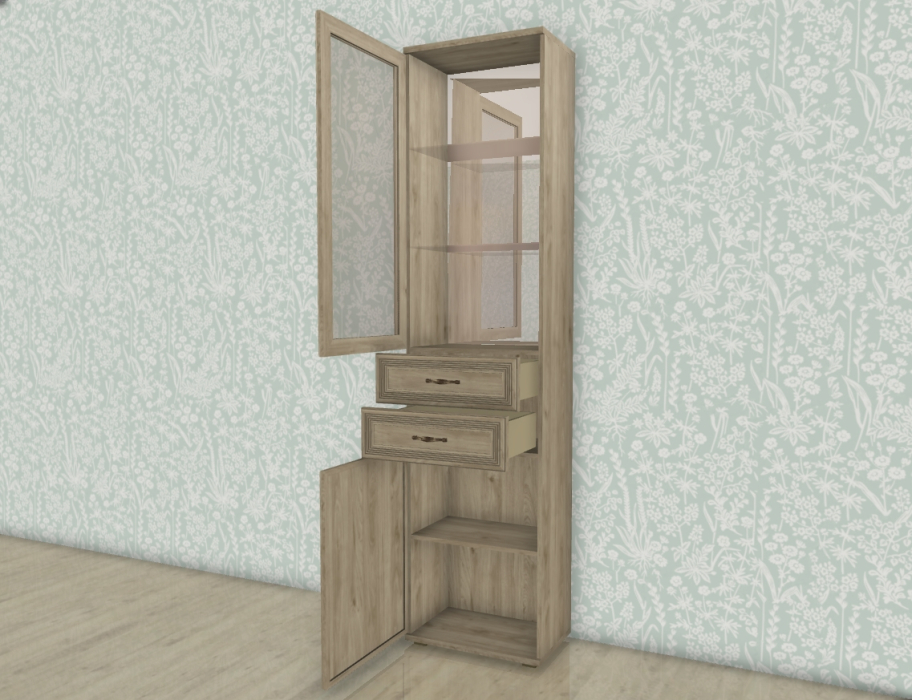 Шкафы одностворчатые, Модульная система Карина Шкаф ШК-1047