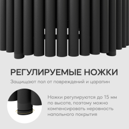 Стол круглый журнальный с чёрным металлическим подстольем TRUBIS Wood M 60