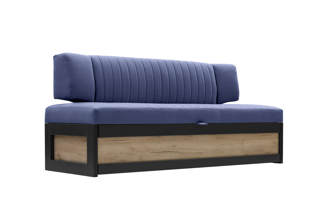 Диваны прямые кухонные, Прямой кухонный диван Парус 174 Дуб крафт серый