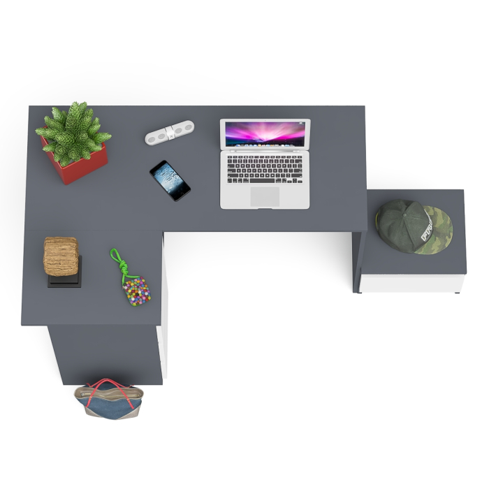 Угловые, Компьютерный стол угловой Мори МС-16 левый и тумбочка на 400