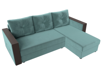 Угловой диван Валенсия Лайт правый угол, велюр