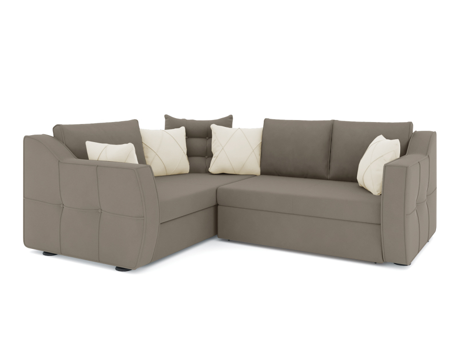 Диваны угловые в гостиную, Диван-кровать угловой Френсис дельфин, велюр