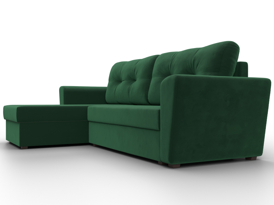 Диваны угловые в гостиную, Угловой диван Амстердам Лайт левый угол, велюр