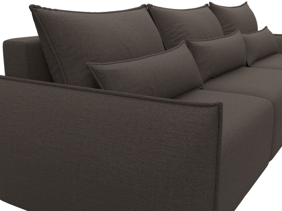 Диваны угловые в гостиную, Диван угловой Лига-051 НПБ Лонг угол универсальный, рогожка Амур