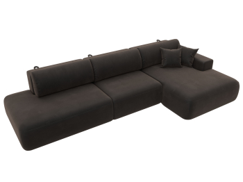 Диван угловой Лига-036 Модерн Лонг правый угол, велюр