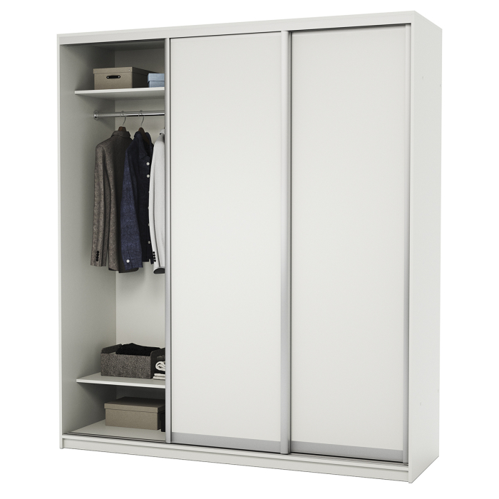 Шкафы-купе, Шкаф-купе 3-х дв. Премиум с полками и со штангами 180х60х220