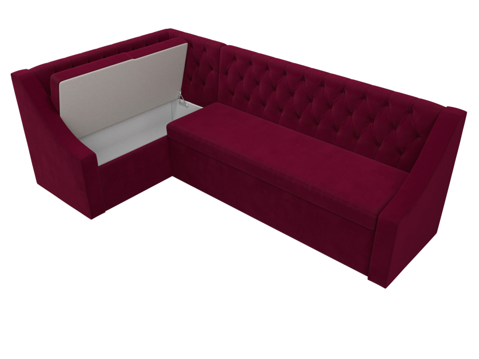 Диваны угловые кухонные, Кухонный угловой диван Мерлин левый угол микровельвет