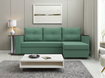 Угловой диван Атланта правый угол, рогожка Амур