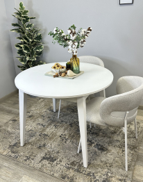 Стол Kenner 1000 M раздвижной, стекло белое сатин