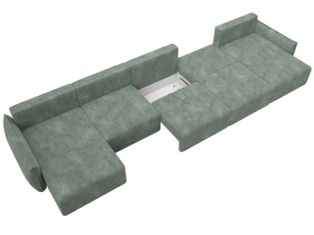 Диван п-образный Лига-051 НПБ МегаЛонг, велюр BRUT