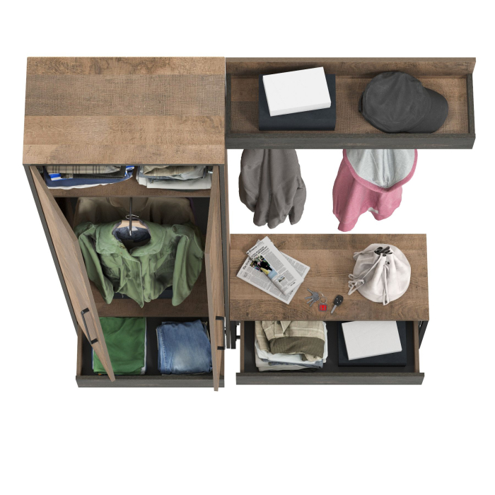 Прихожие, Прихожая Трувор с обувницей с сиденьем и вешалкой для одежды