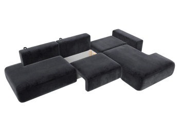 Диван угловой Лига-036 НПБ Модерн Лонг правый угол, велюр TOWER