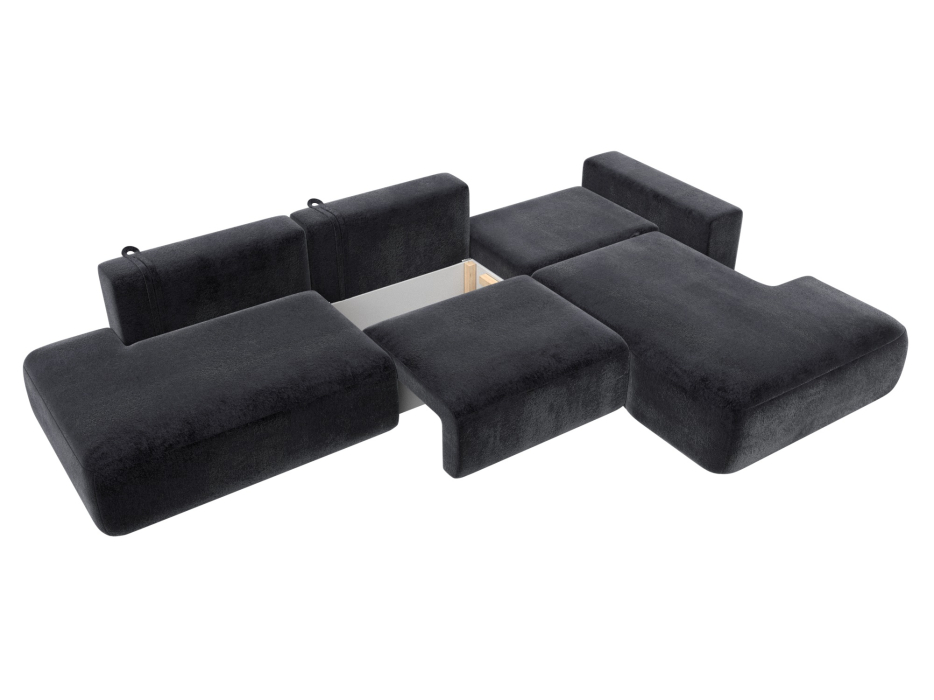 Диваны угловые в гостиную, Диван угловой Лига-036 НПБ Модерн Лонг правый угол, велюр TOWER