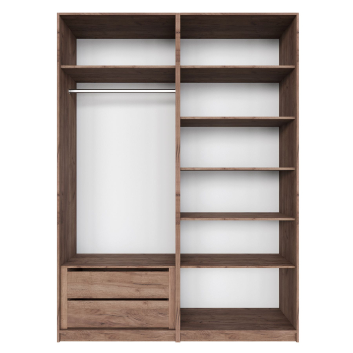 Шкафы распашные, Распашной шкаф Локер 800+800 (Гармошка) с ящиками и полками справа