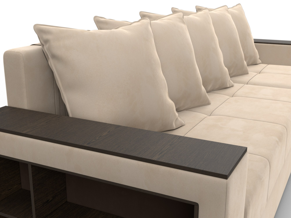 Диваны угловые в гостиную, Диван угловой Дубай Лайт угол универсальный, велюр