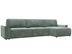 Диваны угловые в гостиную, Диван угловой Лига-048 НПБ лонг, велюр BRUT