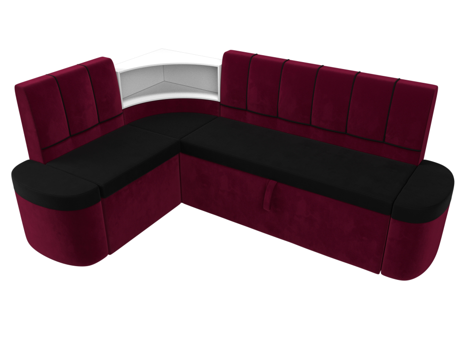 Диваны угловые кухонные, Кухонный угловой диван Тефида левый угол, микровельвет
