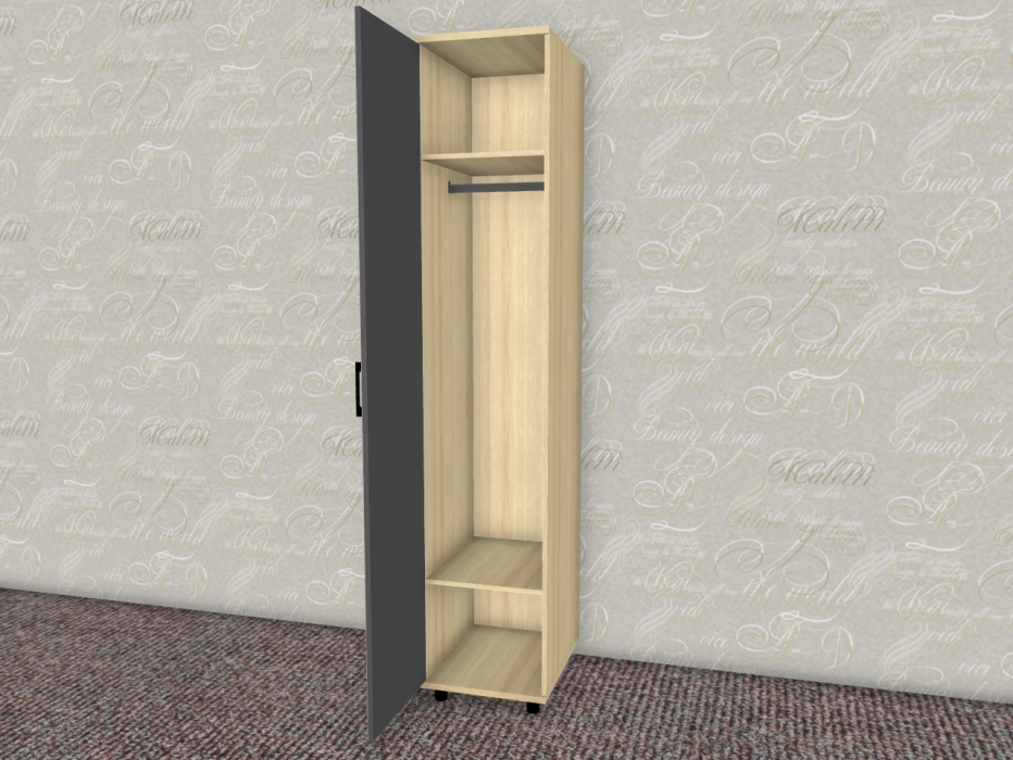 Шкафы одностворчатые, Модульная система Грейс Шкаф ШК-5027  Ясень Асахи