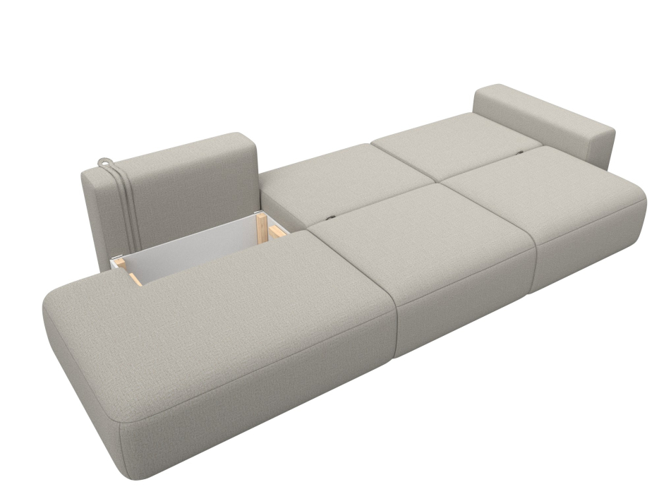 Диваны еврокнижки, Диван прямой Лига-036 НПБ Модерн Лонг подлокотник справа, рогожка Амур