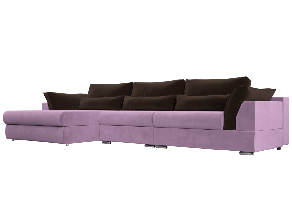 Диваны угловые в гостиную, Угловой диван Пекин Long угол левый, НПБ, микровельвет