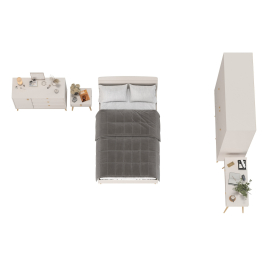 Набор мебели из пяти предметов в спальню Афина с кроватью на 1200