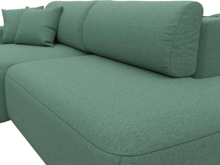 Диваны угловые в гостиную, Диван угловой Лига-036 НПБ Модерн левый угол, рогожка Амур