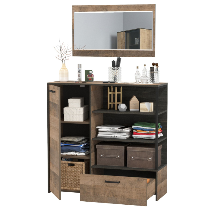 Прихожие, Комод с дверкой и ящиком и зеркало Трувор