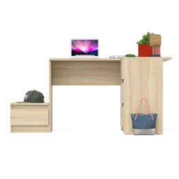 Угловой компьютерный стол Мори МС-16 правый с тумбой ТМП400