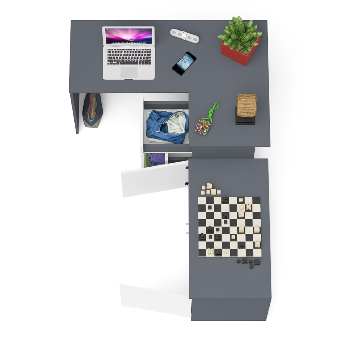 Угловые, Тумба широкая Мори 900 и угловой стол компьютерный Мори правый