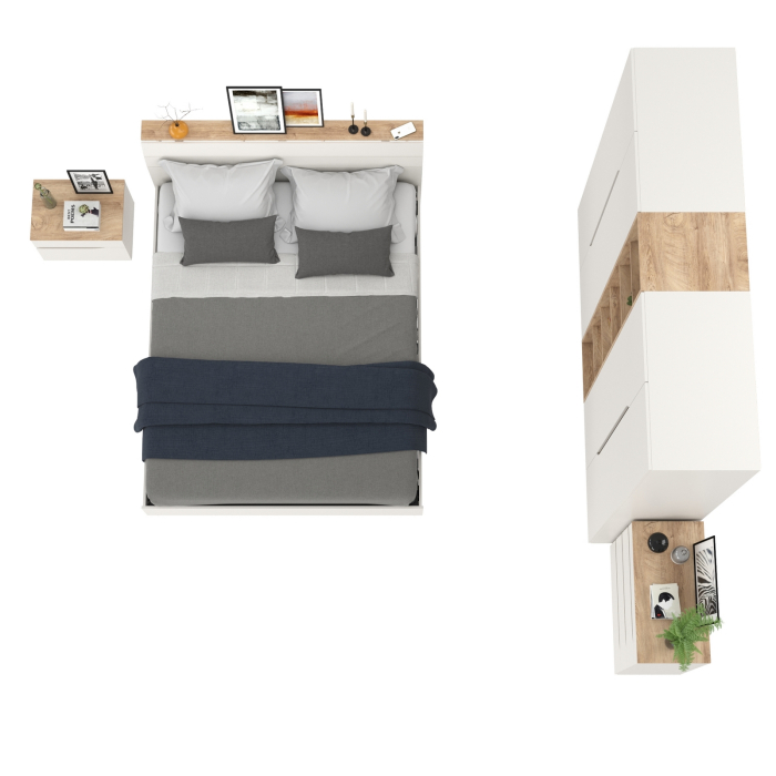 Спальные гарнитуры, Мебель для спальни Муссон № 15 кровать на 1600