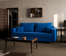 Диваны еврокнижки, Прямой диван Пульсар,еврокнижка,велюр