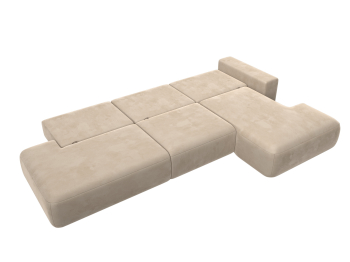 Диван угловой Лига-036 Модерн Лонг правый угол, велюр