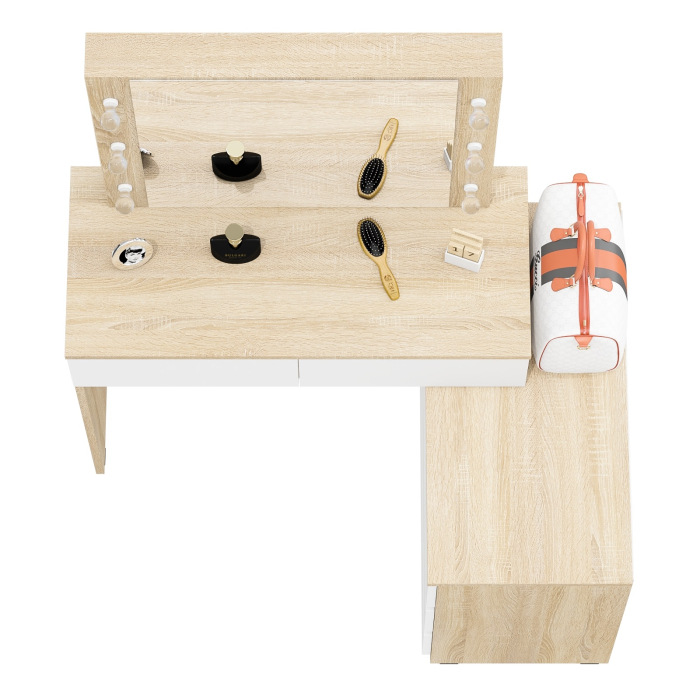 С зеркалом, Туалетный столик с подсветкой 110