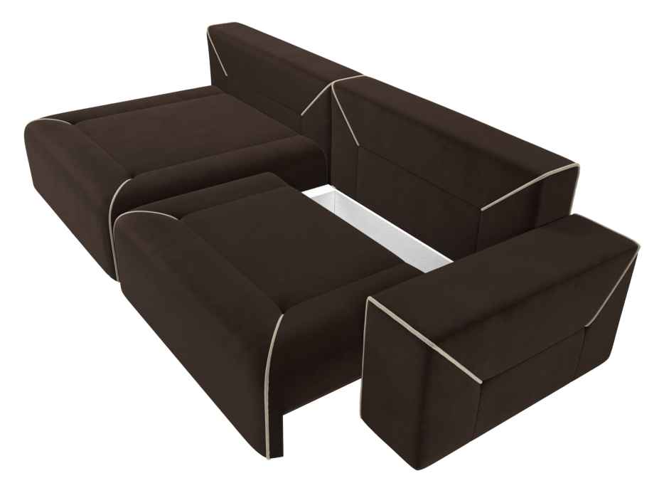 Диваны угловые в гостиную, Диван угловой Кёльн, микровельвет, левый угол